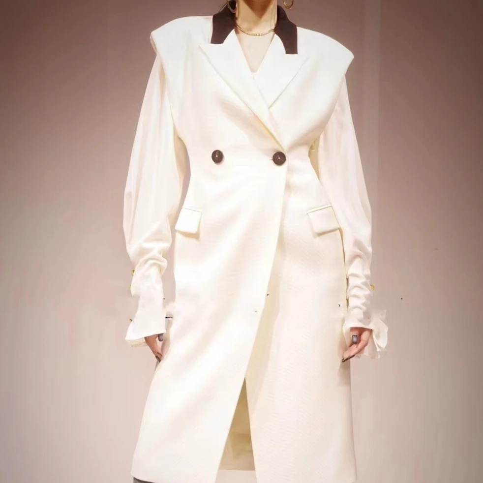 【肆姐高定】早秋新款双粒扣马甲外套X507