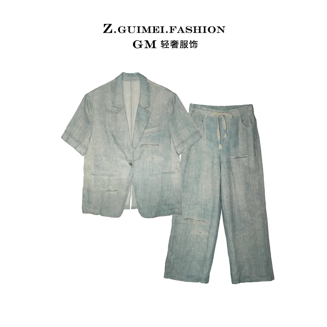 【肆姐高定】设计师款半袖西服套装XY1332