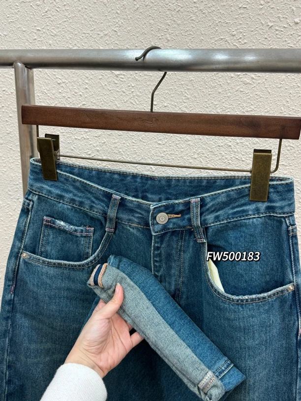 【FW500183】剪标高货！高腰拖地老爹裤