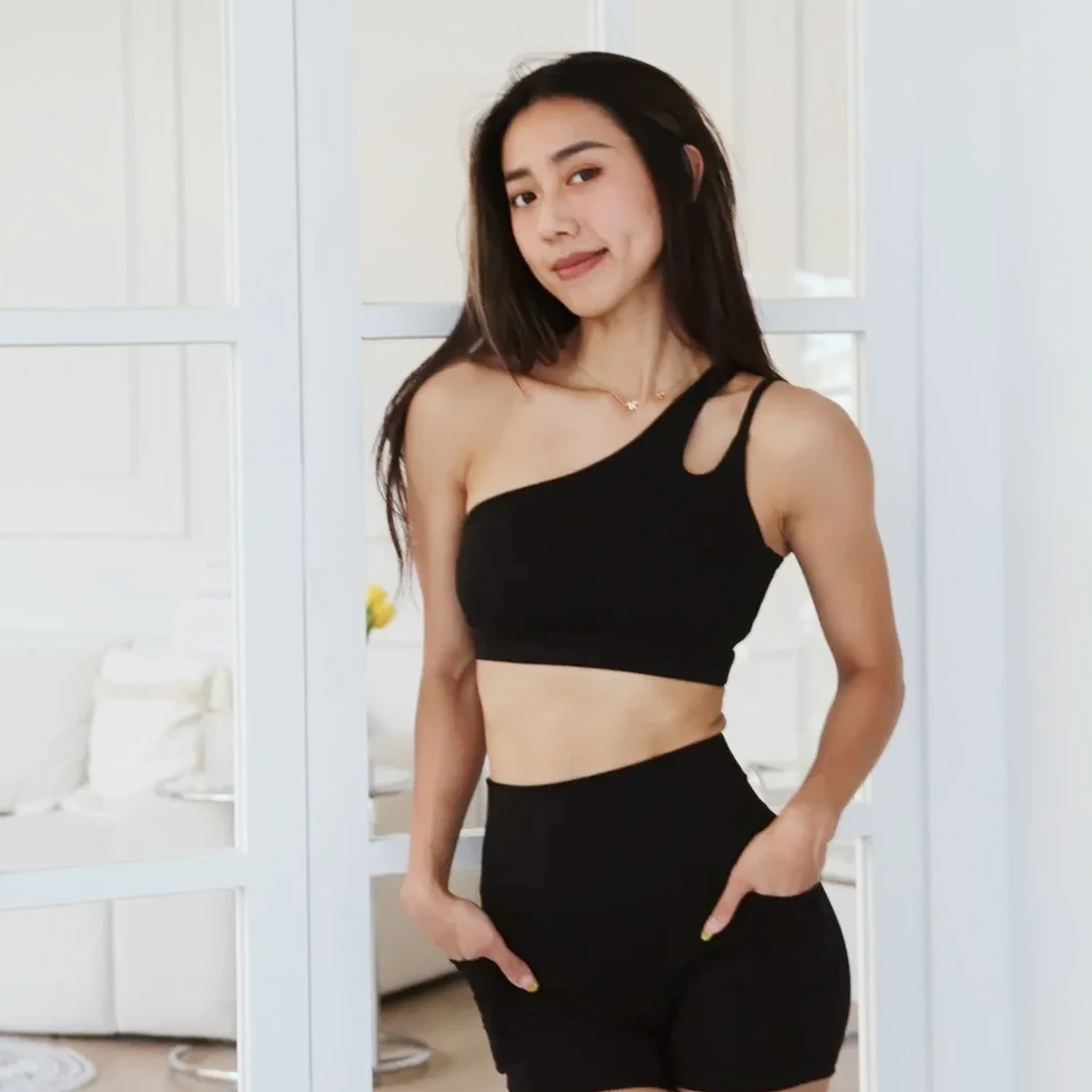 GYMSHINE 细肩带美背健身背心套装经典运动速干透气训练短裤套装