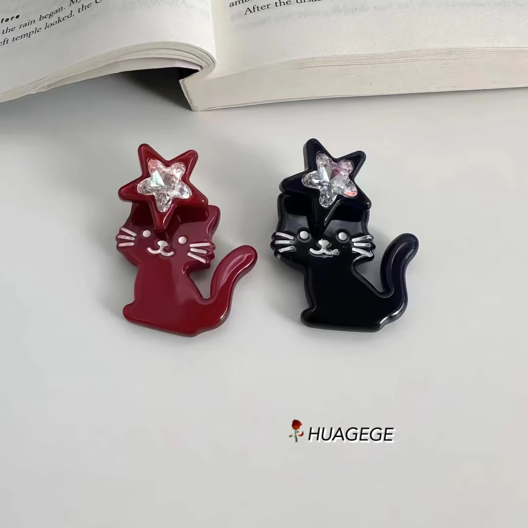 非金属树脂耳饰 迷人的大猫 | 彩色小众可爱韩版时尚设计感