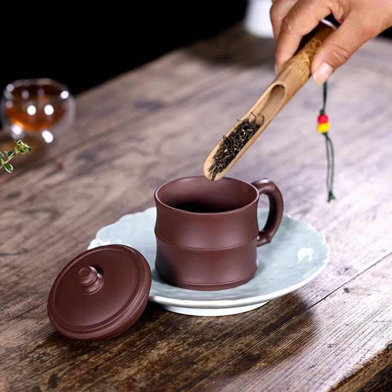 小号170cc宜兴紫砂杯原矿紫泥家用泡茶杯个人杯水杯带盖小茶杯