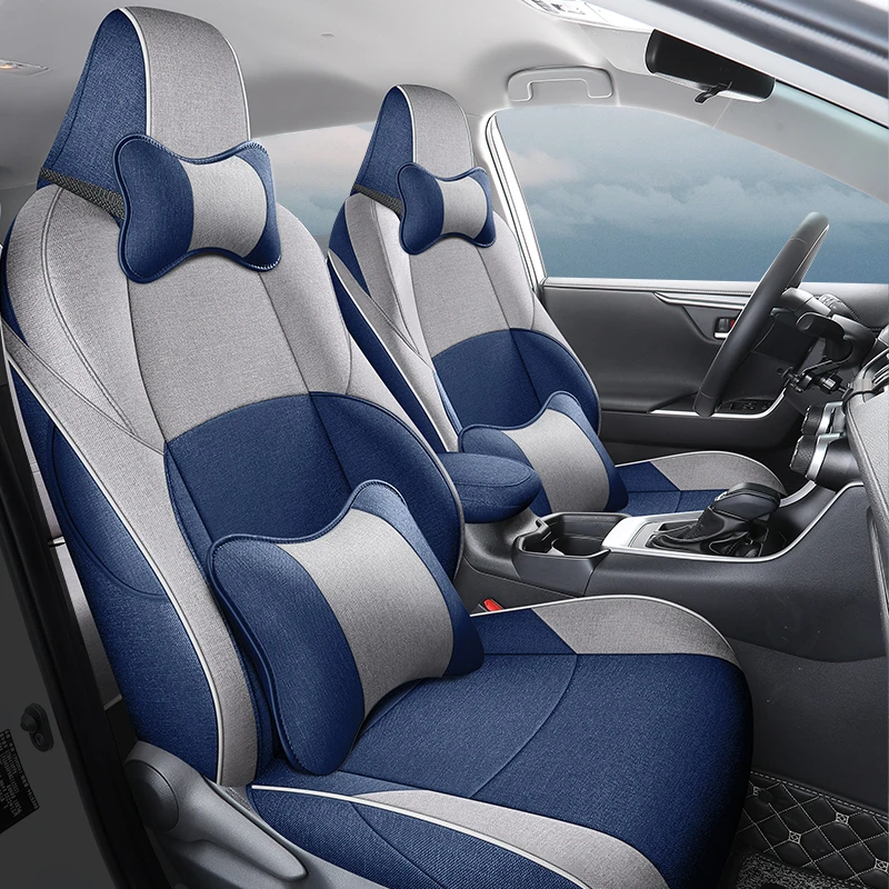 丰田威兰达锋兰达专用汽车座套全包围四季通用座椅套棉麻布艺坐垫