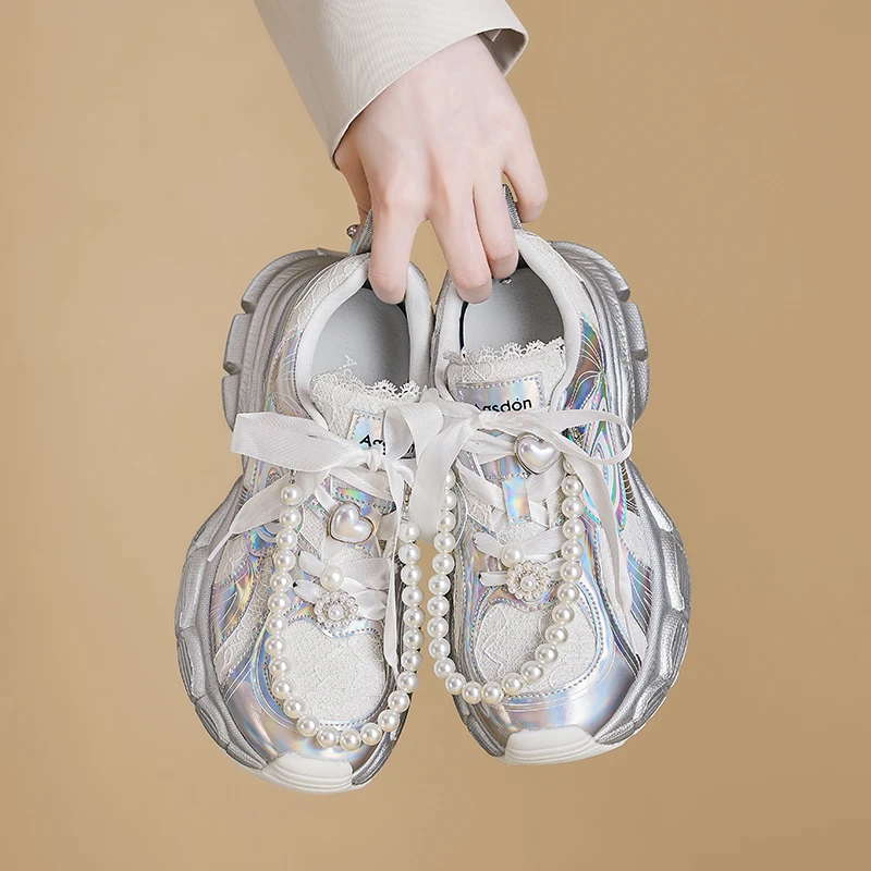 奥古狮登老爹鞋2025秋季爆款厚底运动网面透气鞋百搭时尚休闲鞋A