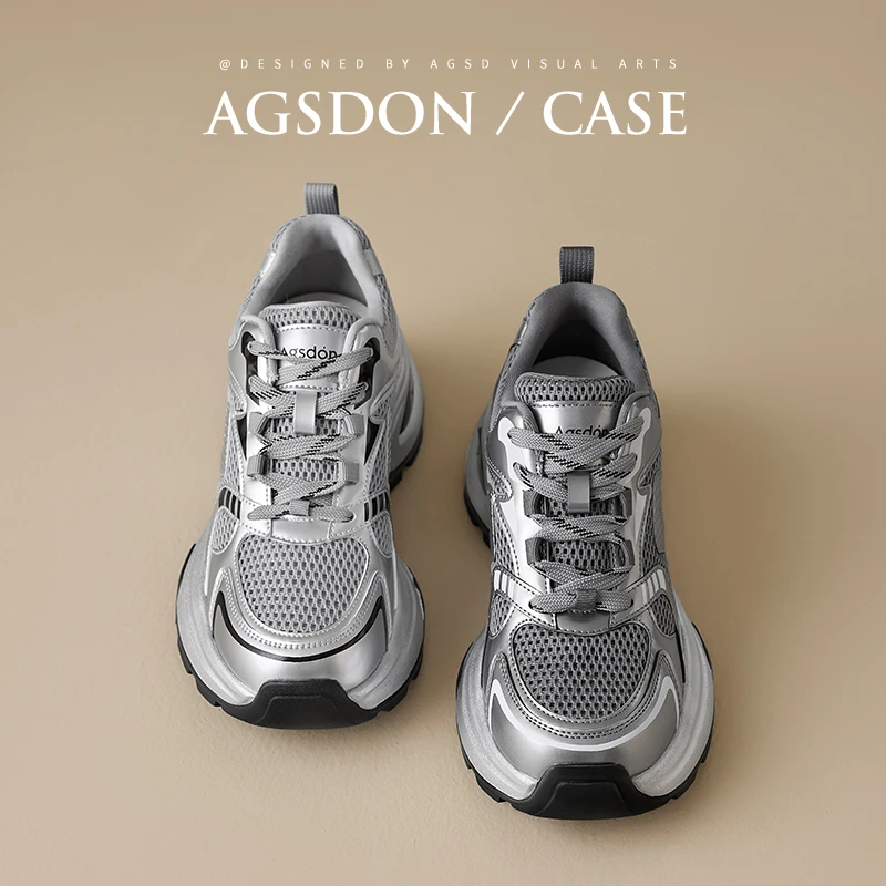 Y奥古狮登厚底老爹鞋女2025新款爆款轻便百搭休闲运动鞋子显脚小Y