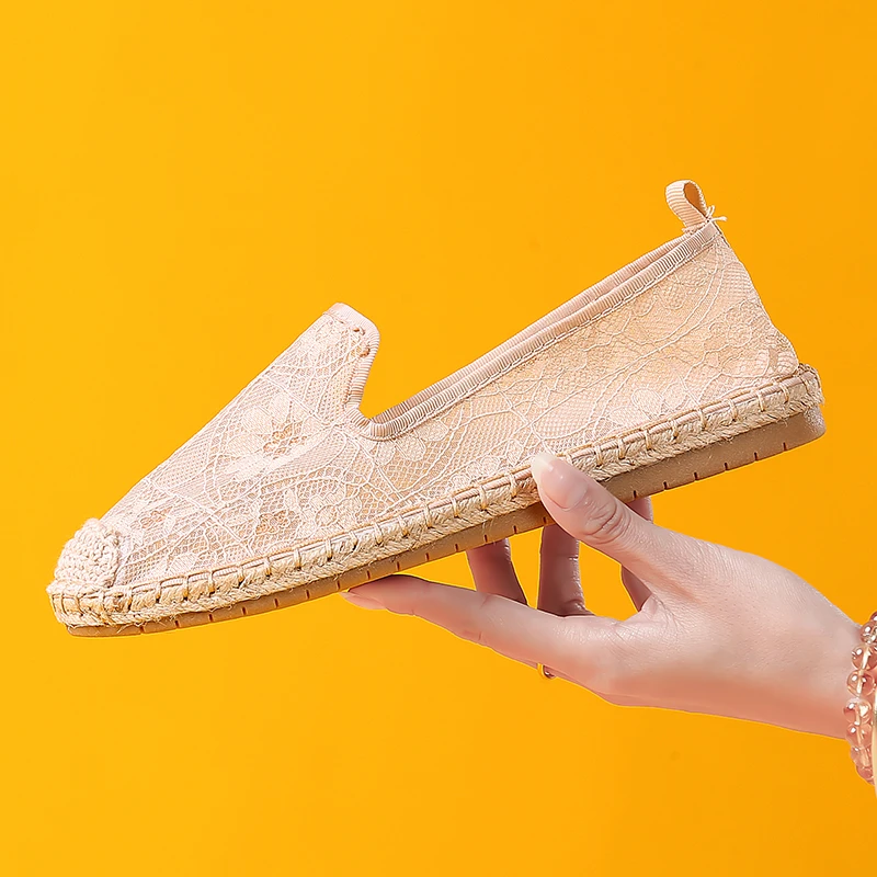 Tt&Mm/汤姆斯网面透气懒人鞋女2024新款一脚蹬舒适平底渔夫鞋女鞋