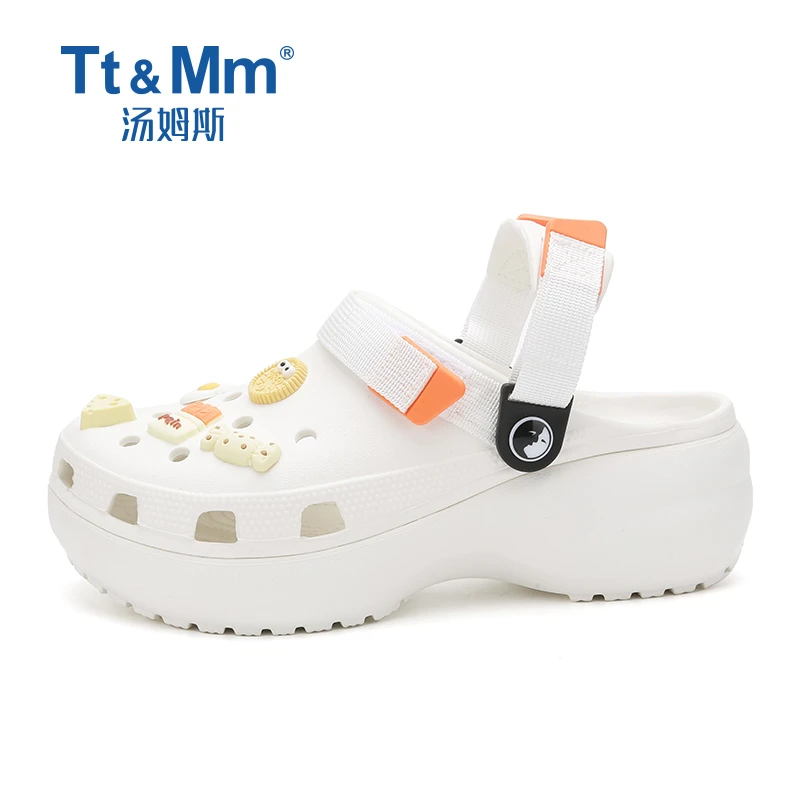 Tt Mm/汤姆斯夏季时尚DIY-卡通厚底透气洞洞鞋外穿休闲潮流沙滩鞋