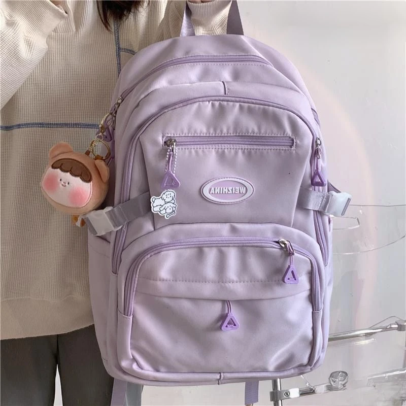 JY ins少女校园休闲百搭双肩包 初中生高中学生大容量背包高颜值