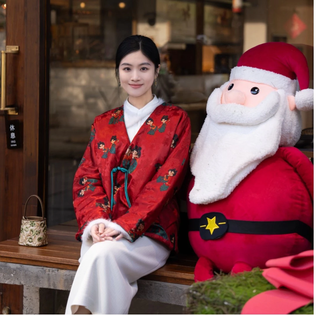 南羲反季【小唐人】新中式国风桑蚕丝双色驼绒双面穿秋冬外套