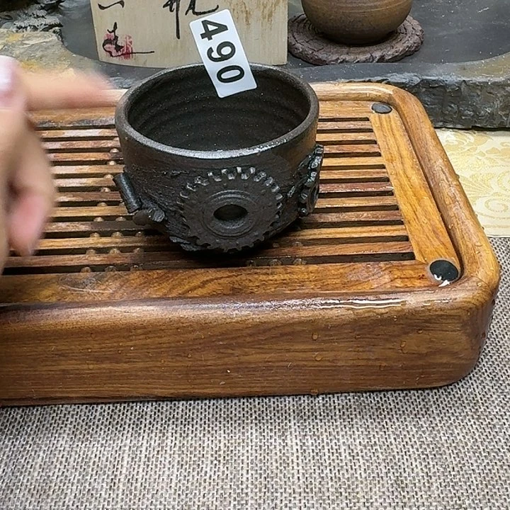 纯手工制作粗陶茶具