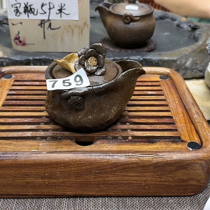 纯手工制作粗陶茶具