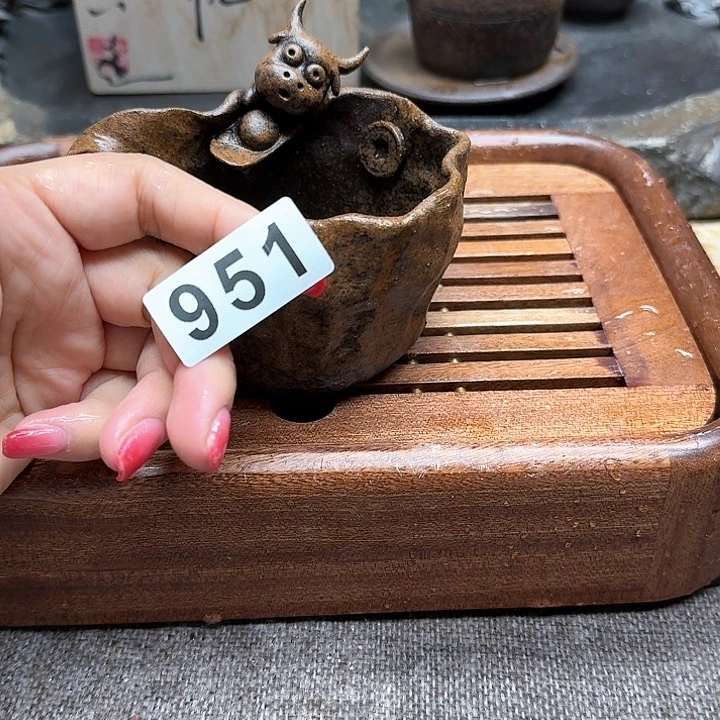 纯手工制作粗陶茶具