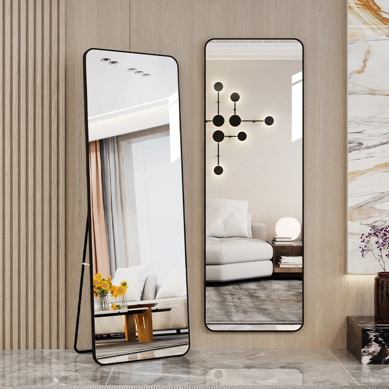 大镜子全身镜ins风可移动穿衣镜落地式试衣镜家用立式网红落地镜