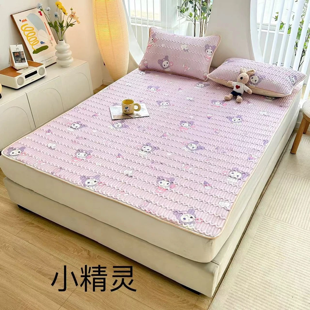 乳胶凉席三件套凉感透气可机洗学生宿舍空调可折叠防滑单双人席子