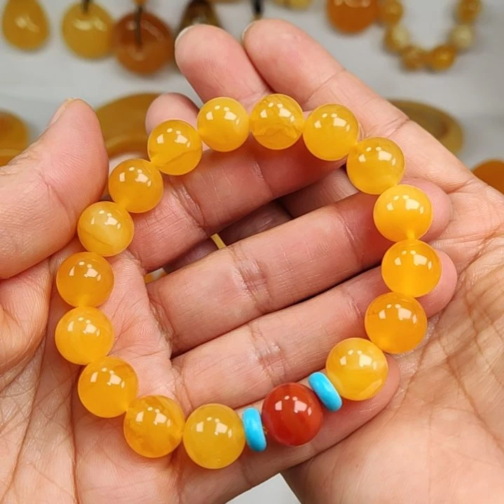 蜜蜡手串未镶嵌手串11十