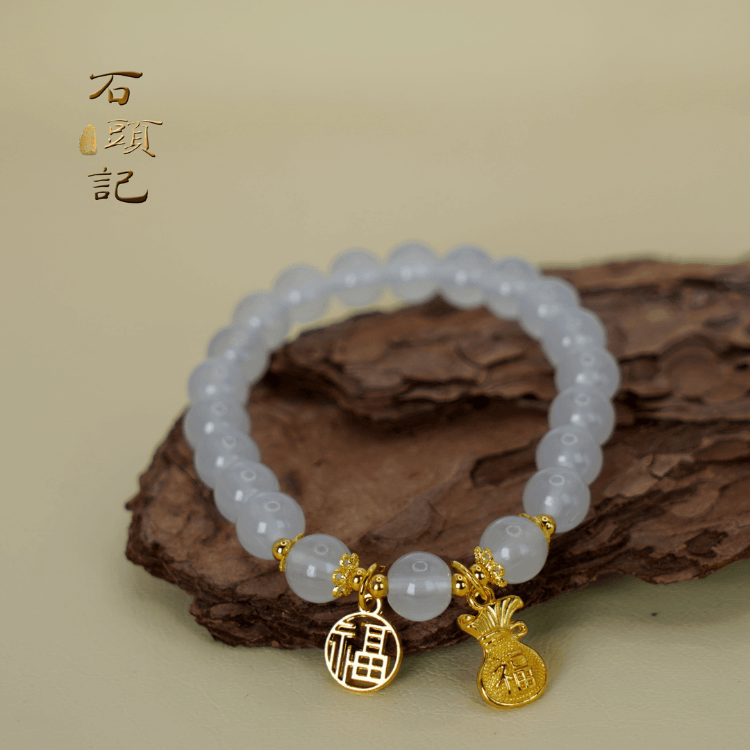 非金属玻璃手链 简约气质百搭白月光福袋福牌手链 SL133