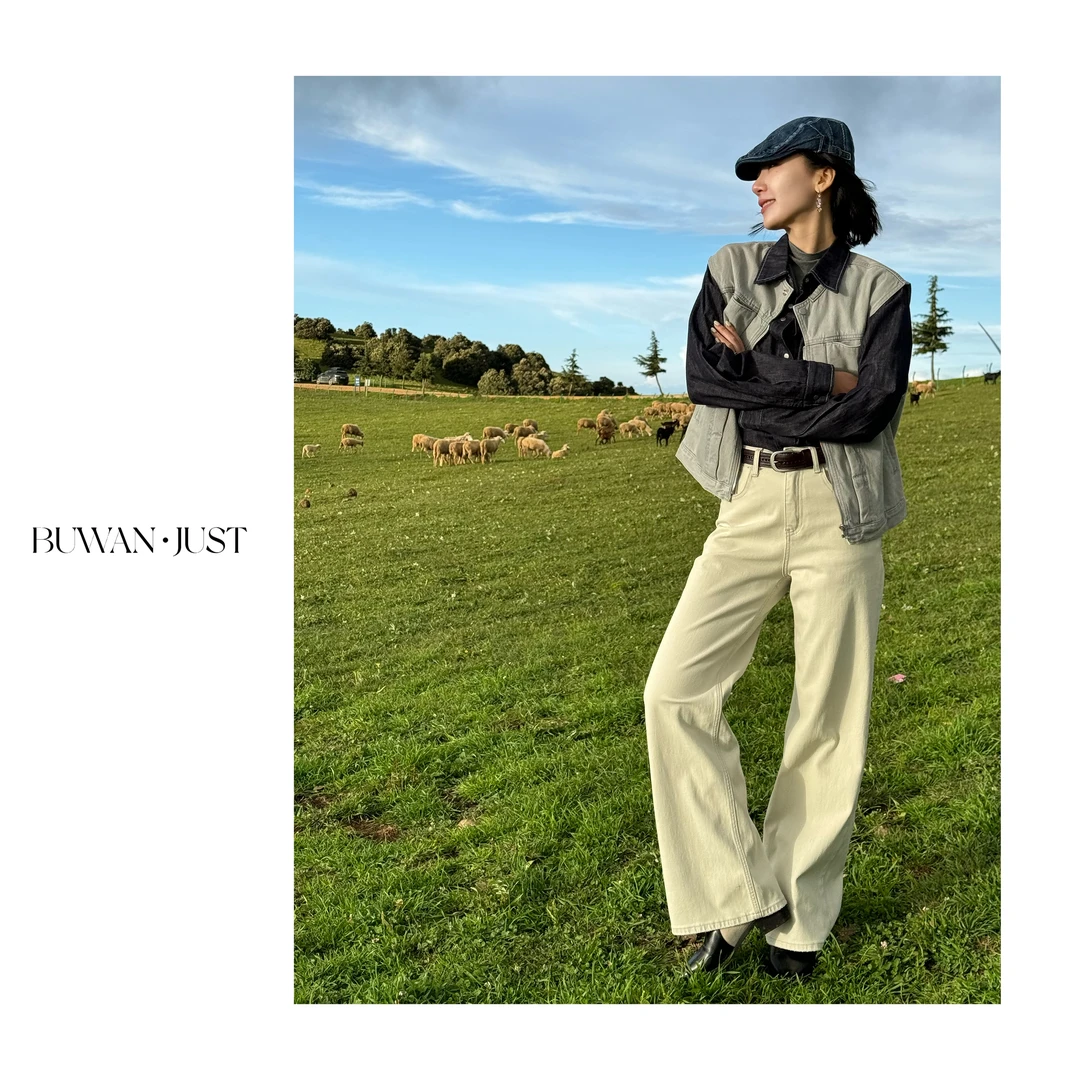 BUWANJUST 【D家】高品定制土耳其棉微弹直筒牛仔裤  B366