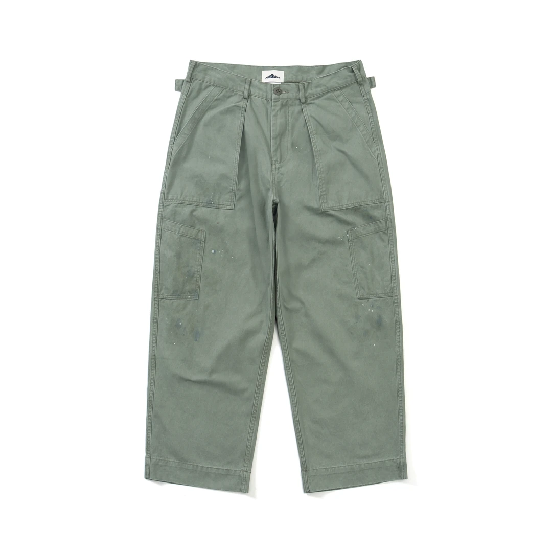 AKIRUNO 油漆泼墨做旧水洗长裤 50167