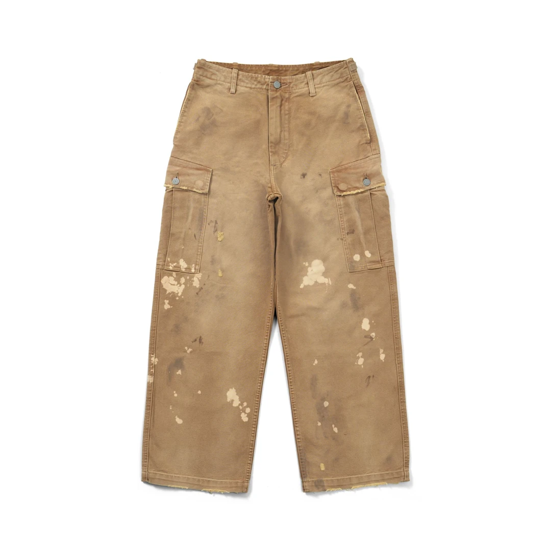 AKIRUNO日系复古街头重工做旧军工装长裤精致哥50089