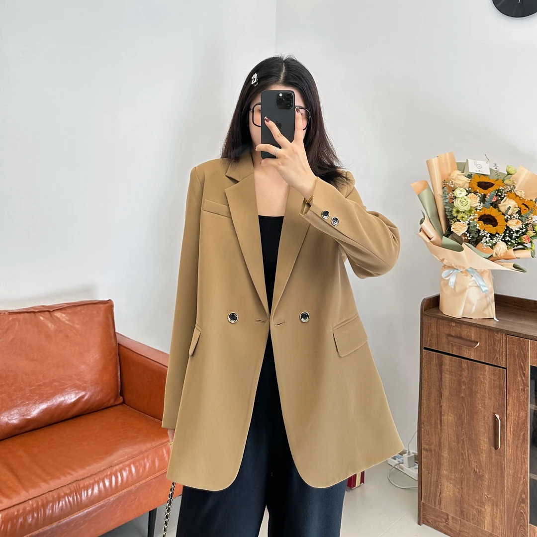 梦丞孟孟【快时尚】通勤风高级感职业正装气质宽松显瘦休闲小西装