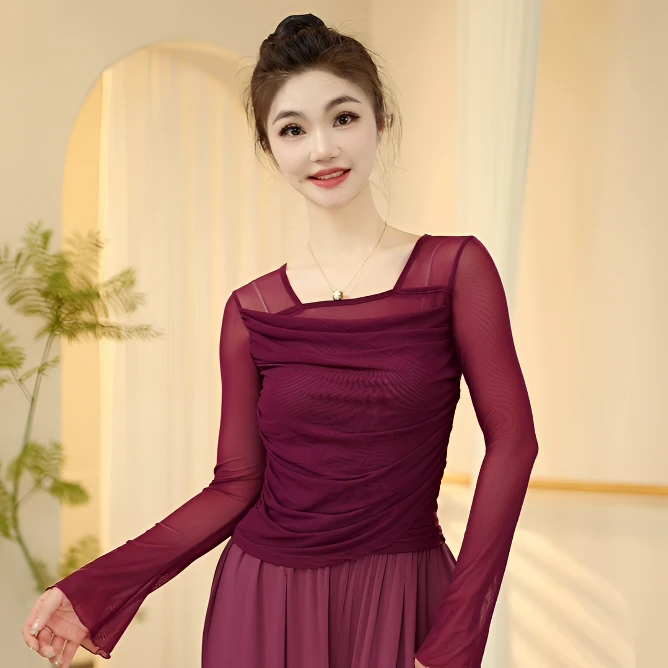 3216 D成人舞蹈服女款上衣练功形体新款日常跳舞专用中国古典