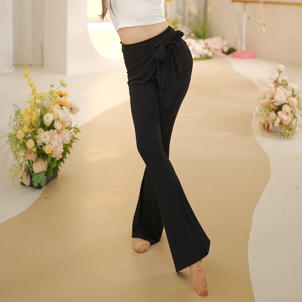8038 D舞蹈裤女日常现代古典阔腿跳舞专用练功显瘦新款