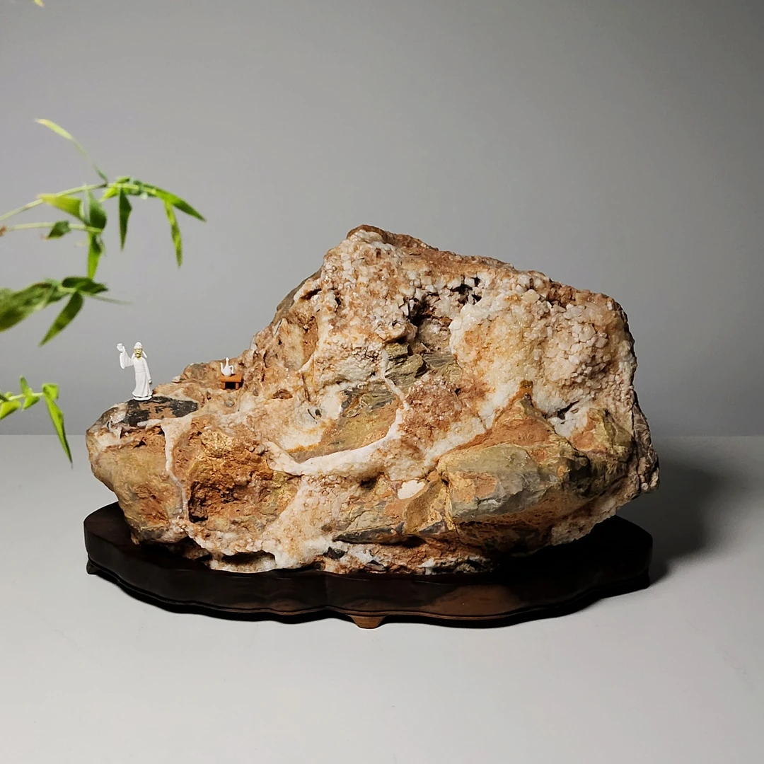 灵璧石·雪山圣景·家居天然生活书桌厅堂石文化收藏收藏品稀有旅游