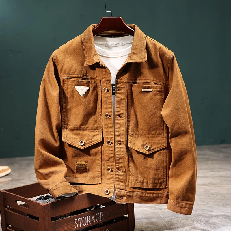 【萨saleisi】牛仔夹克男士高端新款宽松潮牌男款上衣服外套JK553