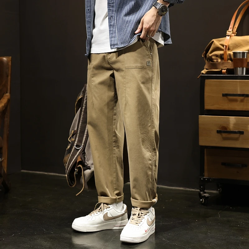 【沐古潮牌】2024秋冬宽松直筒百搭潮牌阔腿工装百搭休闲长裤HY608