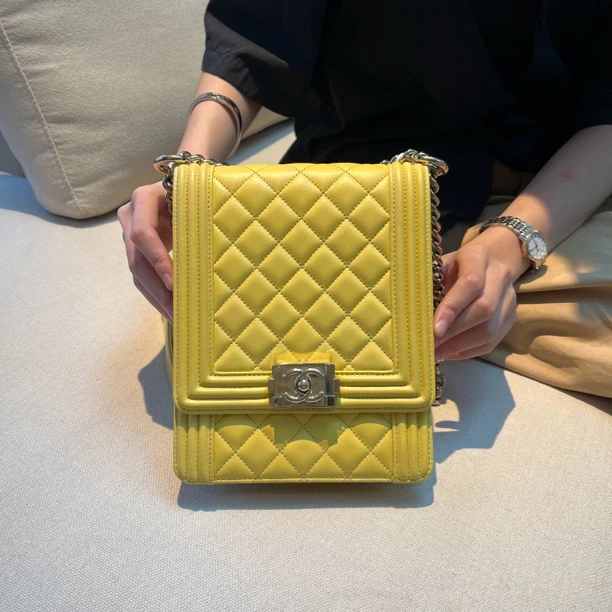 95新 Chanel/香奈儿 杭州包展/竖版leboy包/成色直播间为准
