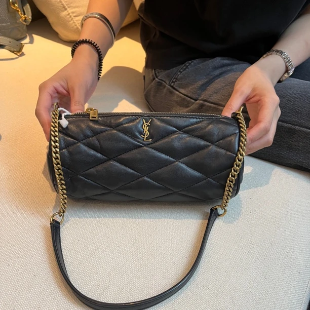 95新 YSL/圣罗兰 杭州包展/圆筒包/成色直播间为准