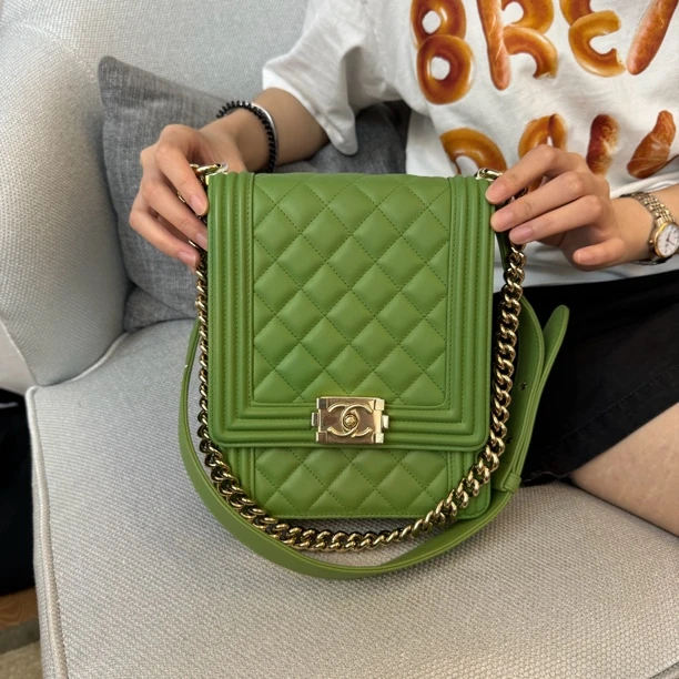 95新 Chanel/香奈儿 杭州包展/竖版leboy包/成色直播间为准