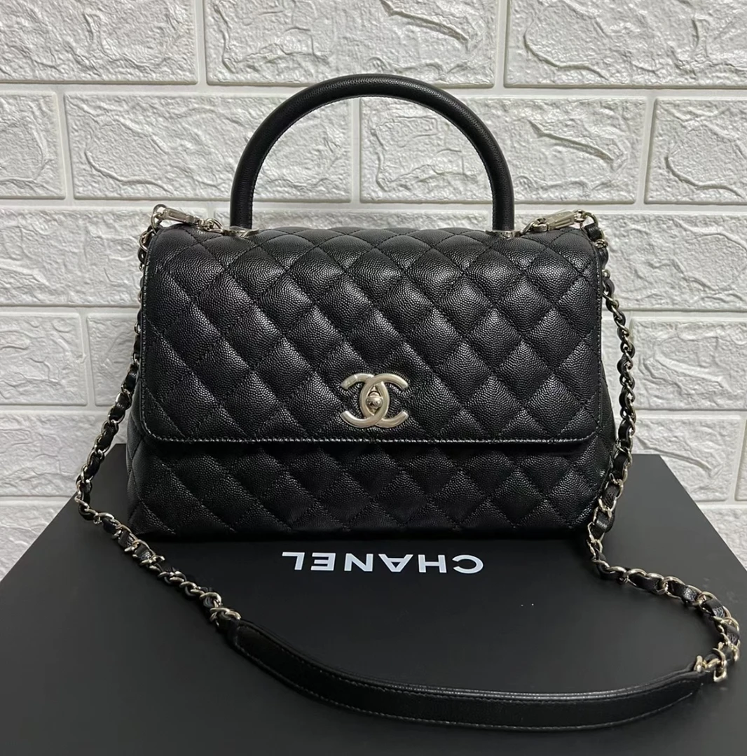 95新 98新 奢总管/Chanel香奈儿 中号coco憨豆包 芯片款
