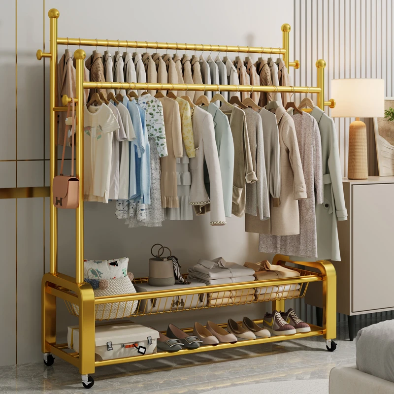 落地式衣帽架立式挂晾衣架卧室室内衣架挂衣服落地式卧室