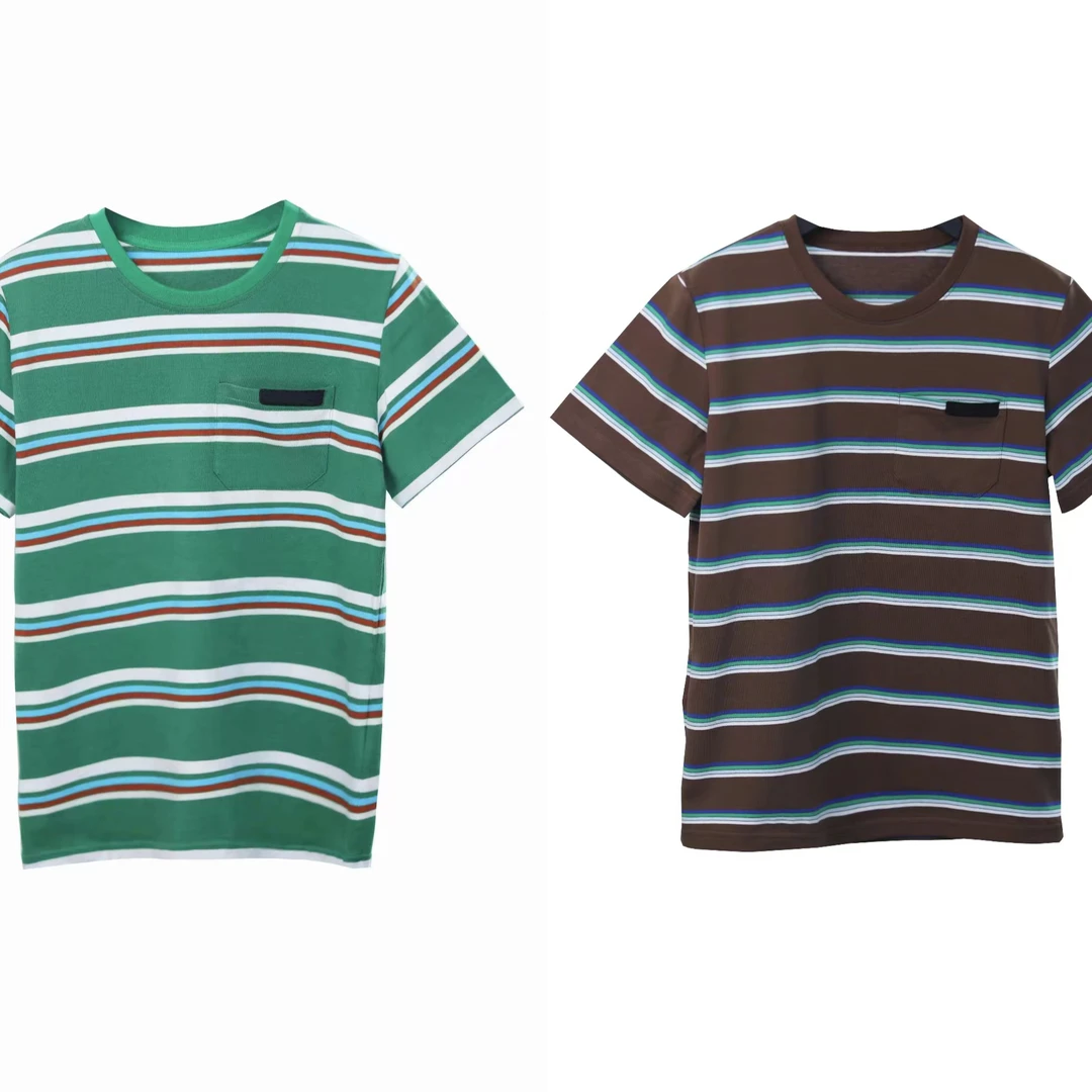 003 缪家条纹系列T恤夏季圆领休闲时尚透气洋气