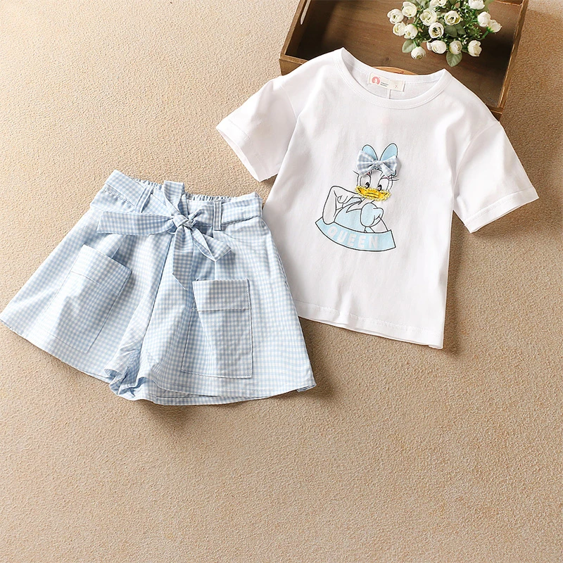 女童套装2023新款夏季中大童韩版薄款童装运动短裤儿童宝宝两件套