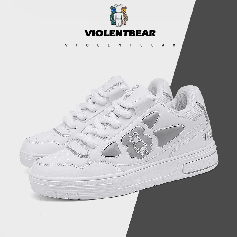 Violentbear/暴力熊新款男鞋情侣厚底运动鞋子女百搭休闲板鞋609