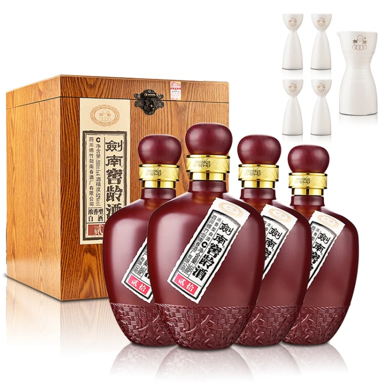 剑南春剑南窖龄酒 浓香型白酒 礼盒装52度500ml*4瓶