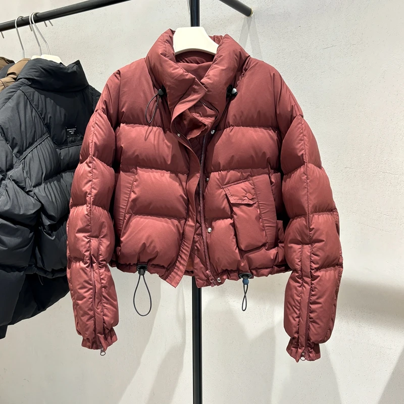 气质立领短款羽绒服女2023冬季新款设计感百搭时尚小个子保暖外套