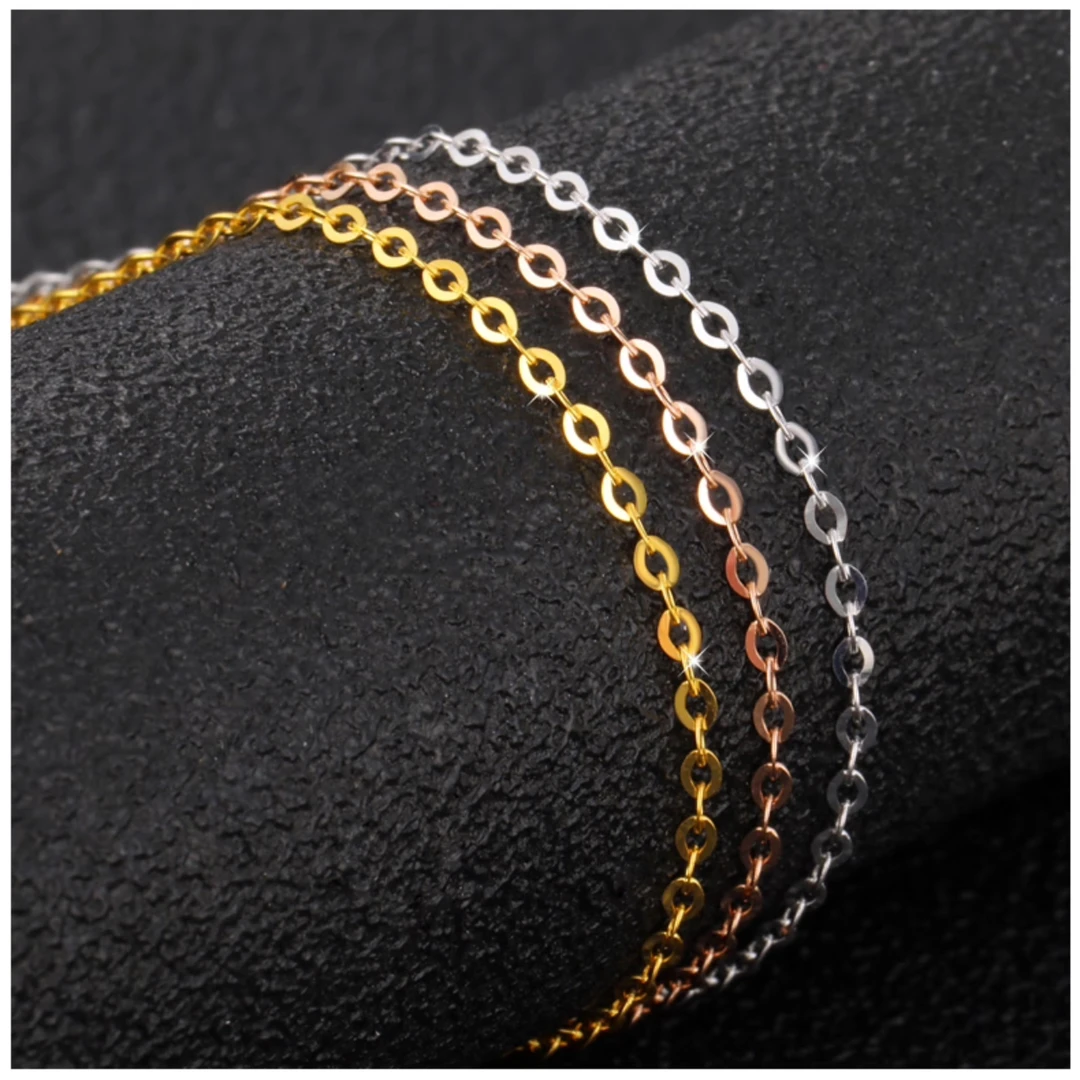 18K金闪O项链 时尚百搭珠宝简约女款万能链首饰 多样性发货发其一