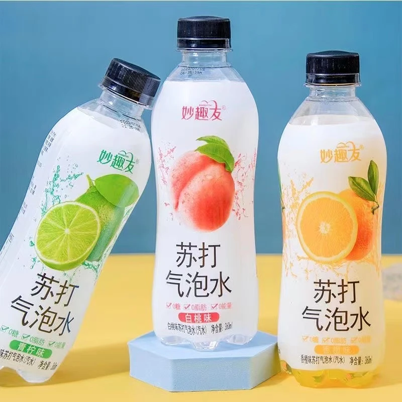 苏打气泡水香橙/青柠/白桃整箱装饮料爆款商品