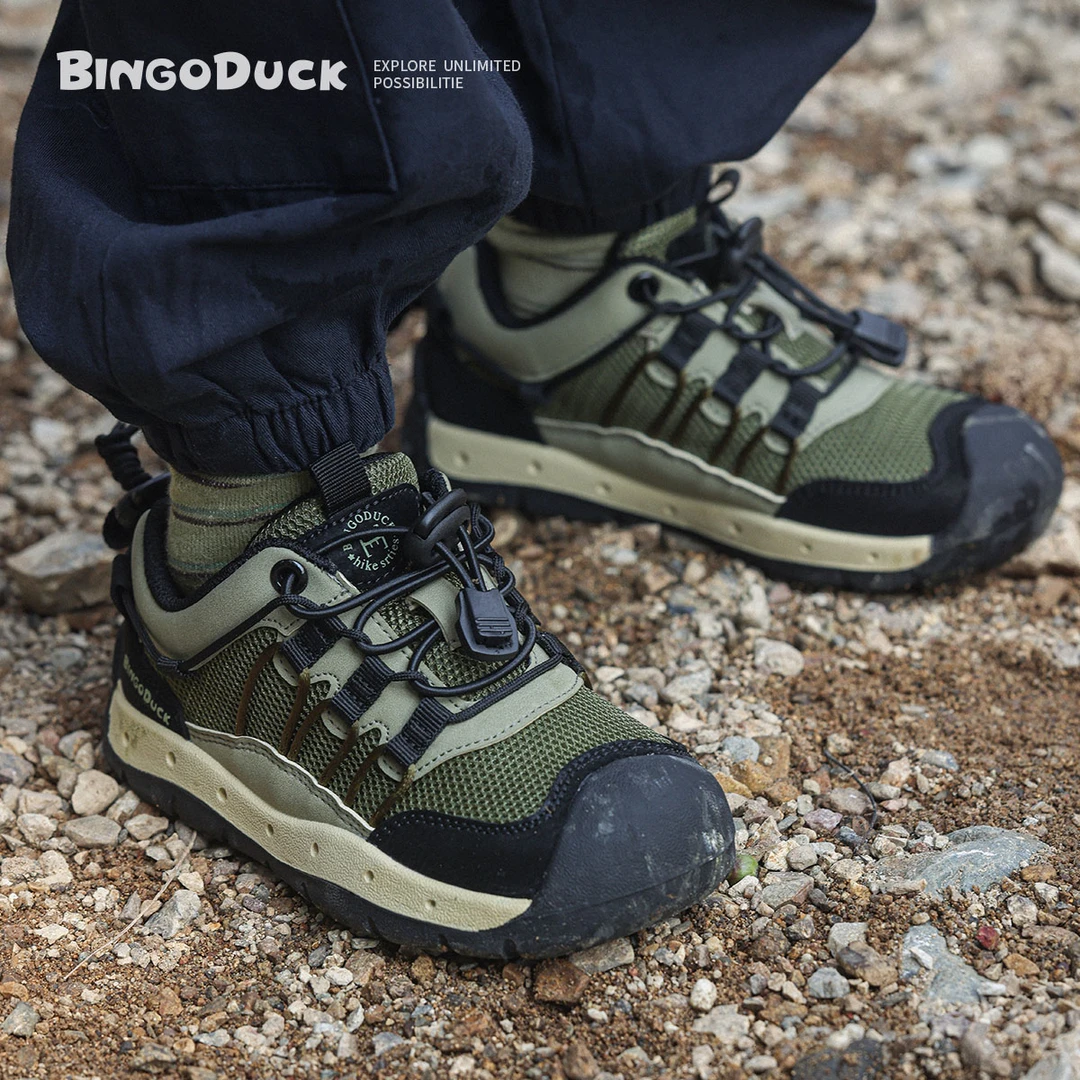 BingoDuck宾果鸭儿童运动鞋男童徒步户外防撞防滑缓震女童学步鞋