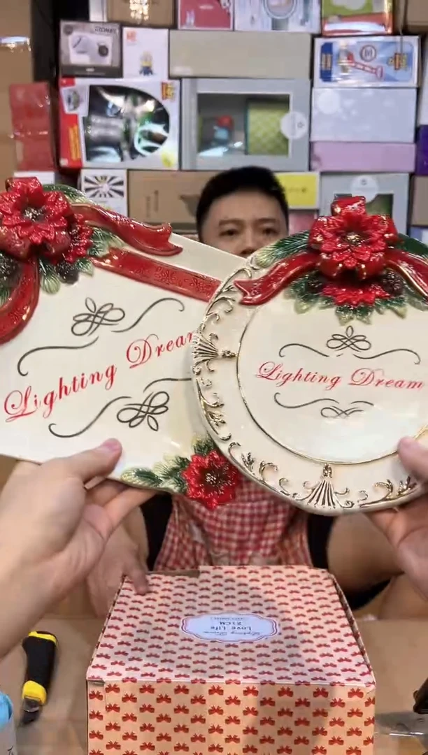 【闪购商品】杯玫瑰圆盘加方盘一套