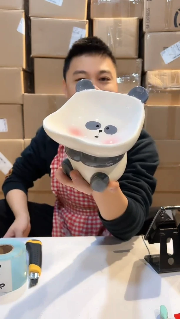 【闪购商品】陶瓷杯熊猫猫碗