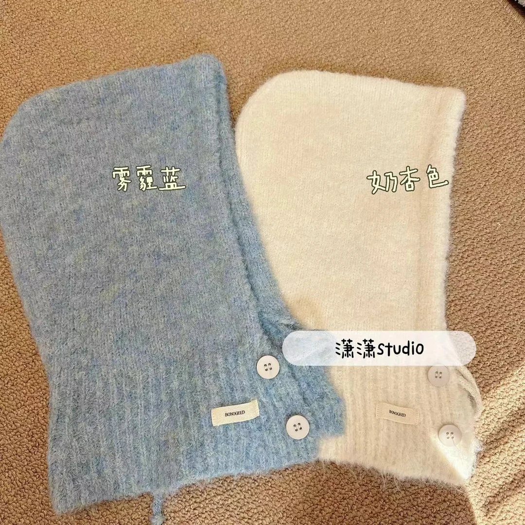 【毛线套帽】潇潇自制韩系柔软舒适百搭毛线套帽XX0013