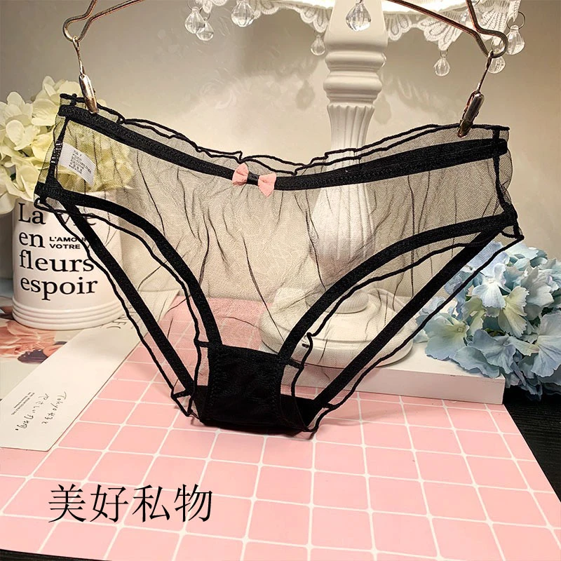 糖夏夏季新品女士性感蕾丝内裤女款三角裤无痕中低腰网红裤