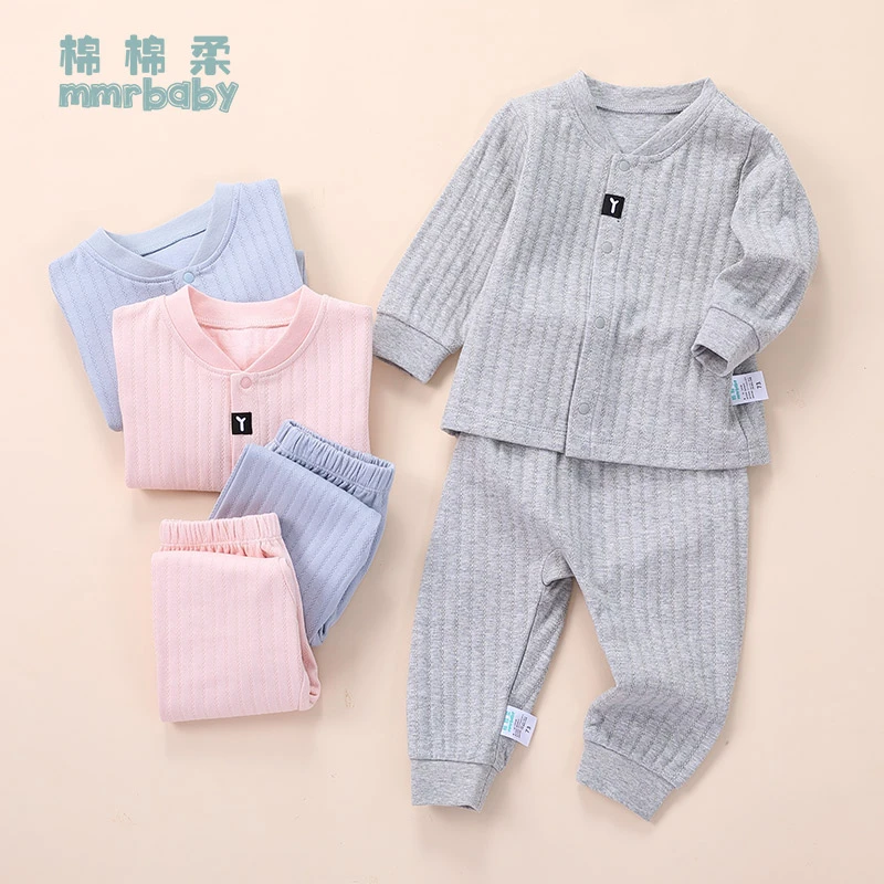 宝宝内衣春秋季婴儿秋衣套装分体衣服长袖纯棉男女婴幼儿睡衣秋装