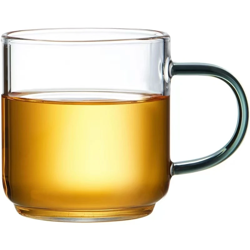永华P-08湖绿把手小把杯品茶杯六只