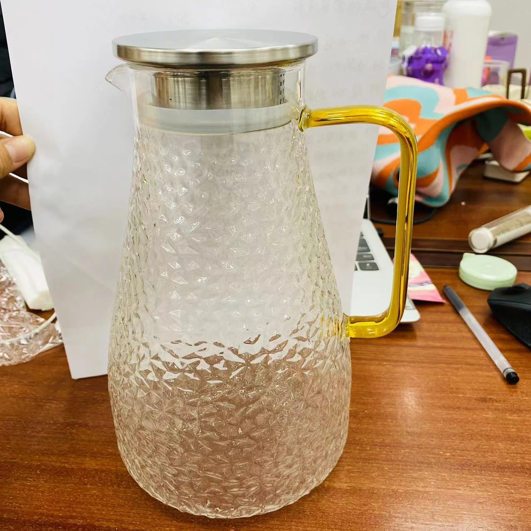 冰花锤纹冷水壶花茶壶