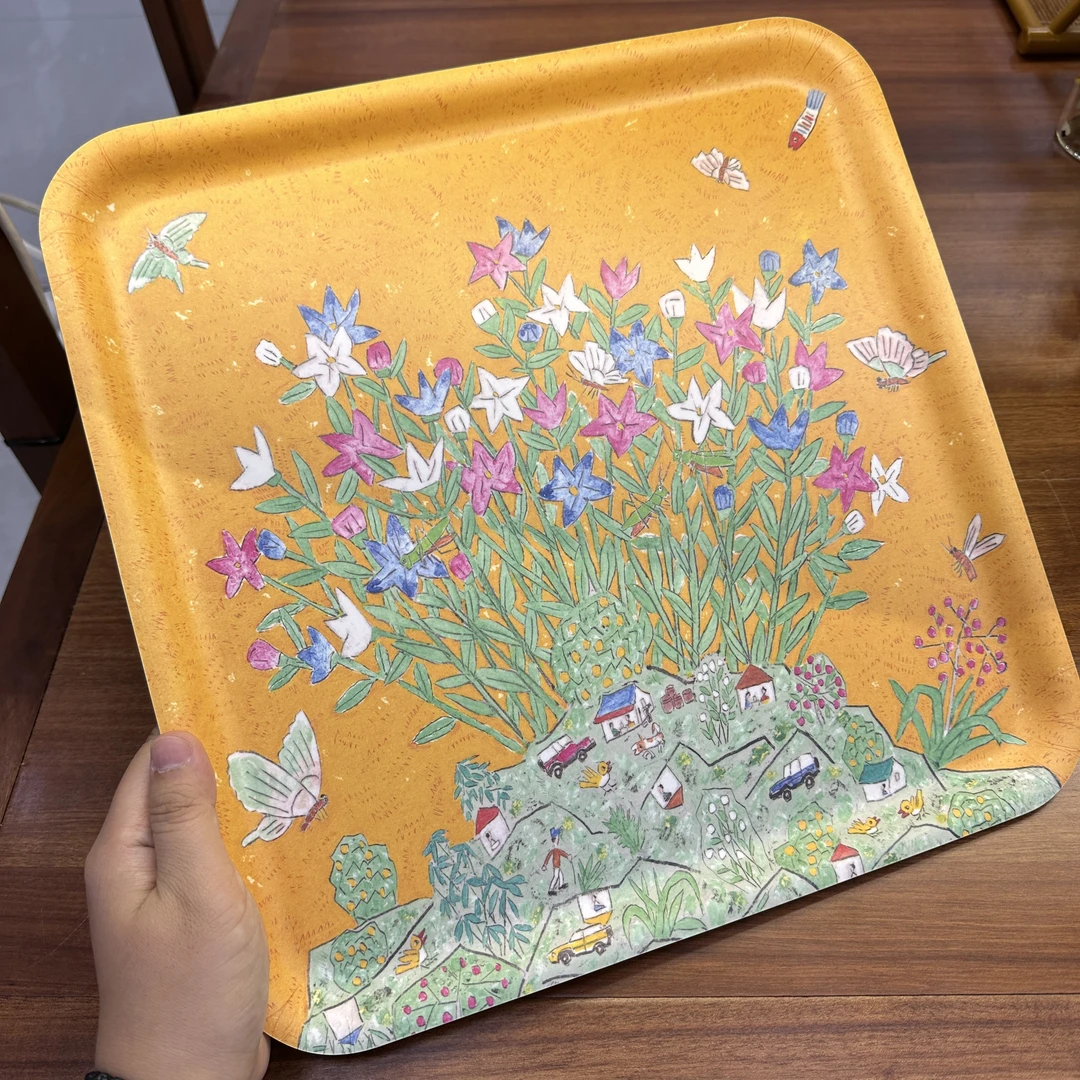 花丛中多用托盘茶盘33cm